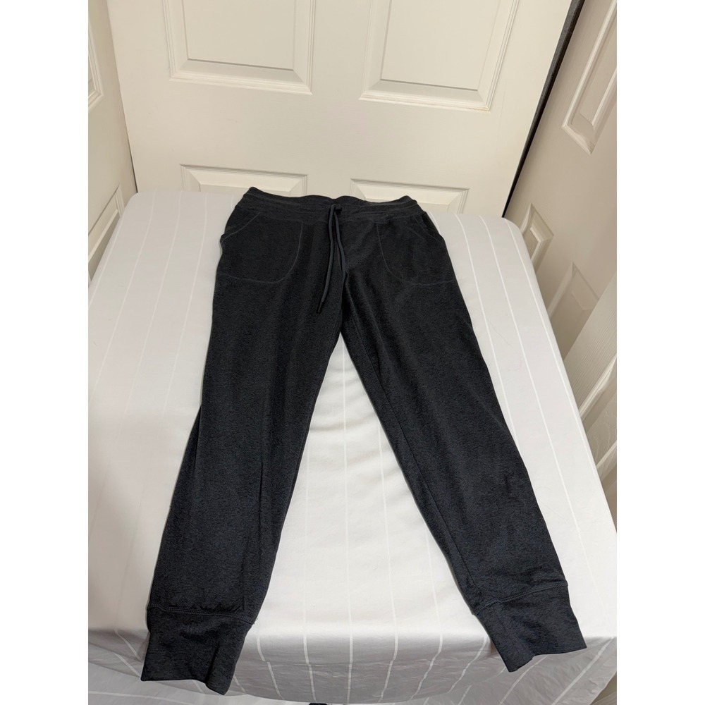 Lucent Active Womens Joggers Charcoal Gray Heathered Drawstring Pockets Size M